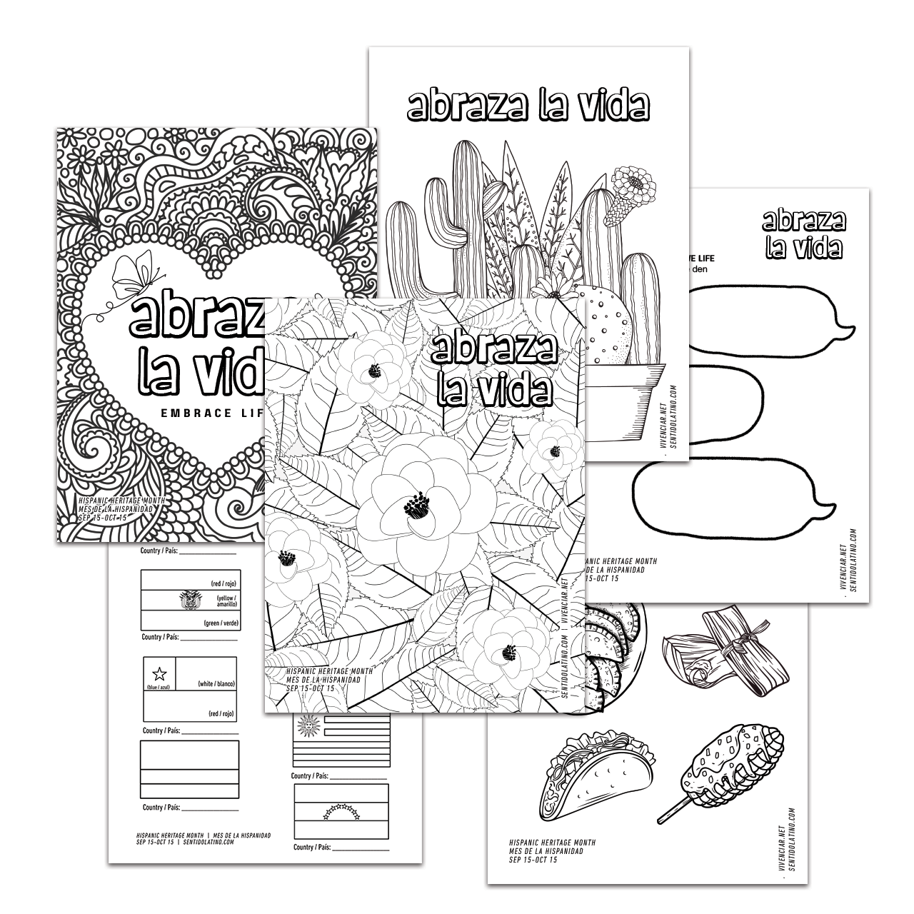 Hispanic Heritage Month Coloring Sheets - 2026